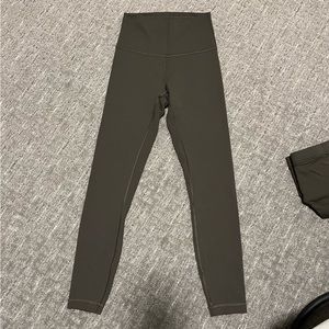 Size 4, olive, Wunder Train Lululemon leggings